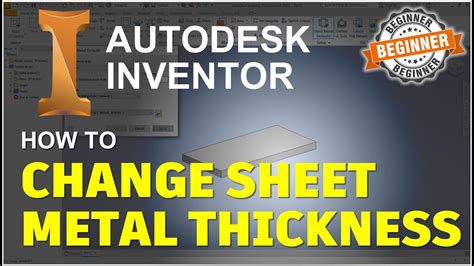 autodesk inventor sheet metal design|inventor change sheet metal thickness.